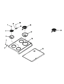Main Top Section parts for Kenmore Range 911.6268412 (9116268412, 911 6268412) from AppliancePartsPros.com