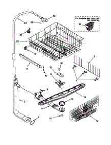 Upper Dishrack And Water Feed parts for Kenmore Dishwasher 665.15831794 (66515831794, 665 15831794) from AppliancePartsPros.com