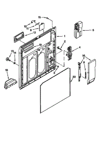 Inner Door parts for Kenmore Dishwasher 665.15835791 (66515835791, 665 15835791) from AppliancePartsPros.com