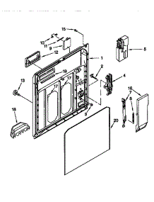 Inner Door parts for Kenmore Dishwasher 665.15835792 (66515835792, 665 15835792) from AppliancePartsPros.com