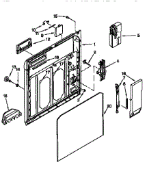 Inner Door parts for Kenmore Dishwasher 665.15838790 (66515838790, 665 15838790) from AppliancePartsPros.com