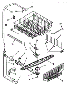 Upper Dishrack And Water Feed parts for Kenmore Dishwasher 665.15838791 (66515838791, 665 15838791) from AppliancePartsPros.com