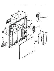 Inner Door parts for Kenmore Dishwasher 665.15838791 (66515838791, 665 15838791) from AppliancePartsPros.com