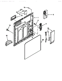Inner Door parts for Kenmore Dishwasher 665.15838792 (66515838792, 665 15838792) from AppliancePartsPros.com