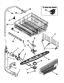 Upper Dishrack And Water Feed parts for Kenmore Dishwasher 665.15838792 (66515838792, 665 15838792) from AppliancePartsPros.com