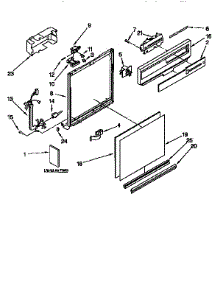 Frame And Console parts for Kenmore Dishwasher 665.1584993 (6651584993, 665 1584993) from AppliancePartsPros.com