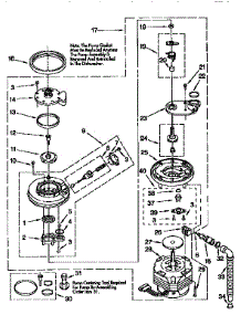 Pump And Motor parts for Kenmore Dishwasher 665.1584993 (6651584993, 665 1584993) from AppliancePartsPros.com