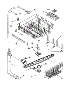 Upper Dishrack And Water Feed parts for Kenmore Dishwasher 665.15862990 (66515862990, 665 15862990) from AppliancePartsPros.com