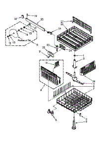 Dishrack Parts parts for Kenmore Dishwasher 665.1586580 (6651586580, 665 1586580) from AppliancePartsPros.com