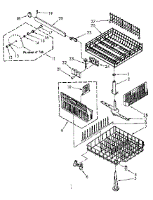 Dishrack Parts parts for Kenmore Dishwasher 665.1586581 (6651586581, 665 1586581) from AppliancePartsPros.com
