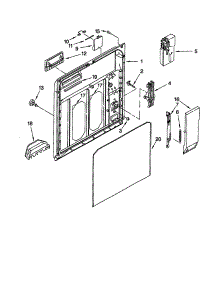 Inner Door parts for Kenmore Dishwasher 665.15869990 (66515869990, 665 15869990) from AppliancePartsPros.com