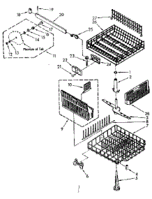 Dishrack Parts parts for Kenmore Dishwasher 665.1587580 (6651587580, 665 1587580) from AppliancePartsPros.com
