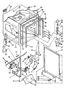 Tub parts for Kenmore Dishwasher 665.1587980 (6651587980, 665 1587980) from AppliancePartsPros.com