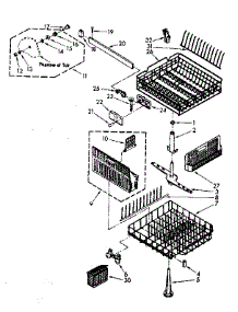 Dishrack parts for Kenmore Dishwasher 665.1587980 (6651587980, 665 1587980) from AppliancePartsPros.com