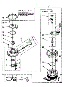 Pump And Motor parts for Kenmore Dishwasher 665.1587980 (6651587980, 665 1587980) from AppliancePartsPros.com