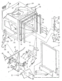 Tub parts for Kenmore Dishwasher 665.1587982 (6651587982, 665 1587982) from AppliancePartsPros.com