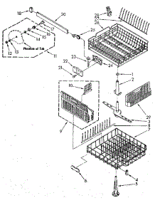 Dishrack parts for Kenmore Dishwasher 665.1587983 (6651587983, 665 1587983) from AppliancePartsPros.com