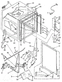 Tub parts for Kenmore Dishwasher 665.1587983 (6651587983, 665 1587983) from AppliancePartsPros.com