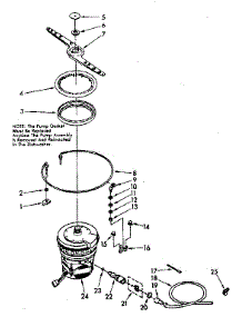 Heater, Pump And Lower Sprayarm parts for Kenmore Dishwasher 665.1588580 (6651588580, 665 1588580) from AppliancePartsPros.com