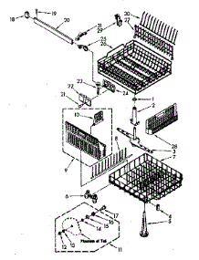 Dishrack parts for Kenmore Dishwasher 665.1588580 (6651588580, 665 1588580) from AppliancePartsPros.com