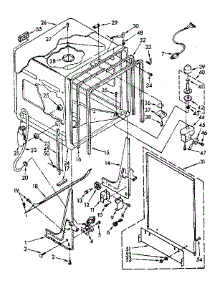 Tub parts for Kenmore Dishwasher 665.1588581 (6651588581, 665 1588581) from AppliancePartsPros.com