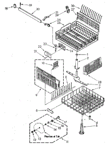 Dishrack parts for Kenmore Dishwasher 665.1588582 (6651588582, 665 1588582) from AppliancePartsPros.com