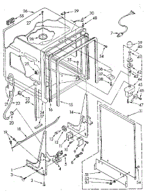 Tub parts for Kenmore Dishwasher 665.1588582 (6651588582, 665 1588582) from AppliancePartsPros.com