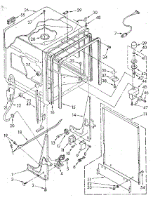 Tub parts for Kenmore Dishwasher 665.1588583 (6651588583, 665 1588583) from AppliancePartsPros.com