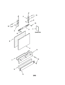 Door And Panel parts for Kenmore Dishwasher 665.15889000 (66515889000, 665 15889000) from AppliancePartsPros.com
