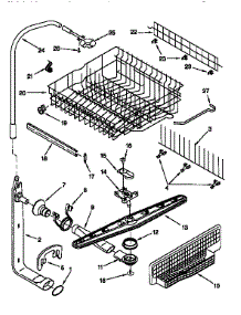 Upper Dishrack And Water Feed parts for Kenmore Dishwasher 665.15891790 (66515891790, 665 15891790) from AppliancePartsPros.com