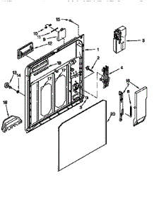 Inner Door parts for Kenmore Dishwasher 665.15891790 (66515891790, 665 15891790) from AppliancePartsPros.com