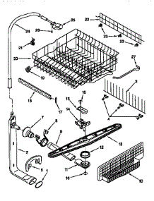Upper Dishrack And Water Feed parts for Kenmore Dishwasher 665.15891791 (66515891791, 665 15891791) from AppliancePartsPros.com