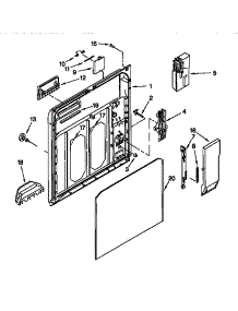 Inner Door parts for Kenmore Dishwasher 665.15891792 (66515891792, 665 15891792) from AppliancePartsPros.com