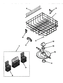 Lower Dishrack parts for Kenmore Dishwasher 665.15891792 (66515891792, 665 15891792) from AppliancePartsPros.com