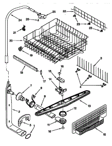 Upper Dishrack And Water Feed parts for Kenmore Dishwasher 665.15891792 (66515891792, 665 15891792) from AppliancePartsPros.com