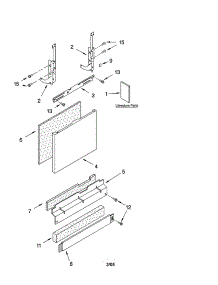 Door And Panel Parts parts for Kenmore Dishwasher 665.15892100 (66515892100, 665 15892100) from AppliancePartsPros.com