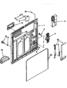 Inner Door parts for Kenmore Dishwasher 665.15895790 (66515895790, 665 15895790) from AppliancePartsPros.com