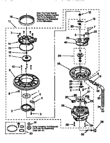 Pump And Motor parts for Kenmore Dishwasher 665.15895790 (66515895790, 665 15895790) from AppliancePartsPros.com