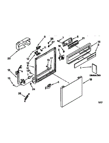 Control Panel And Outer Door parts for Kenmore Dishwasher 665.15895790 (66515895790, 665 15895790) from AppliancePartsPros.com