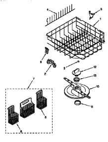 Lower Dishrack parts for Kenmore Dishwasher 665.15895791 (66515895791, 665 15895791) from AppliancePartsPros.com