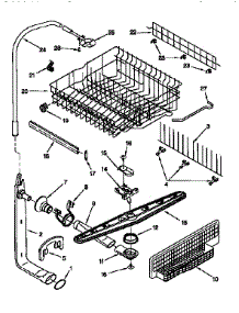 Upper Dishrack And Water Feed parts for Kenmore Dishwasher 665.15895791 (66515895791, 665 15895791) from AppliancePartsPros.com
