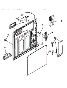 Inner Door parts for Kenmore Dishwasher 665.15895792 (66515895792, 665 15895792) from AppliancePartsPros.com