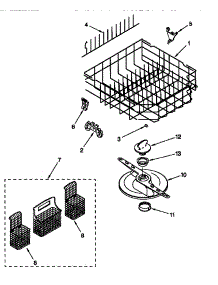 Lower Dishrack parts for Kenmore Dishwasher 665.15895792 (66515895792, 665 15895792) from AppliancePartsPros.com
