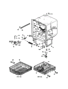 Dishwasher Tub (363.1404895) parts for Kenmore Dishwasher 363.1404895 (3631404895, 363 1404895) from AppliancePartsPros.com