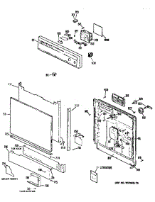 Escutcheon And Door parts for Kenmore Dishwasher 363.1404896 (3631404896, 363 1404896) from AppliancePartsPros.com