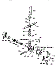 Motor-Pump Mechanism parts for Kenmore Dishwasher 363.1404896 (3631404896, 363 1404896) from AppliancePartsPros.com