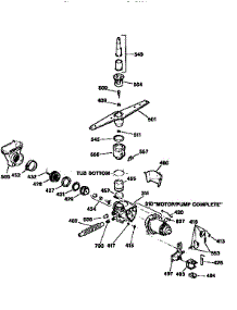 Motor Pump Mechanism parts for Kenmore Dishwasher 363.14051690 (36314051690, 363 14051690) from AppliancePartsPros.com