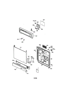 Escutcheon And Door Assembly parts for Kenmore Dishwasher 363.14075790 (36314075790, 363 14075790) from AppliancePartsPros.com