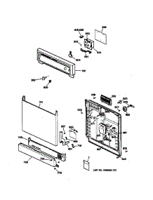 Escutcheon & Door Assembly parts for Kenmore Dishwasher 363.14075792 (36314075792, 363 14075792) from AppliancePartsPros.com