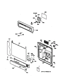 Escutcheon & Door Assembly parts for Kenmore Dishwasher 363.14075794 (36314075794, 363 14075794) from AppliancePartsPros.com